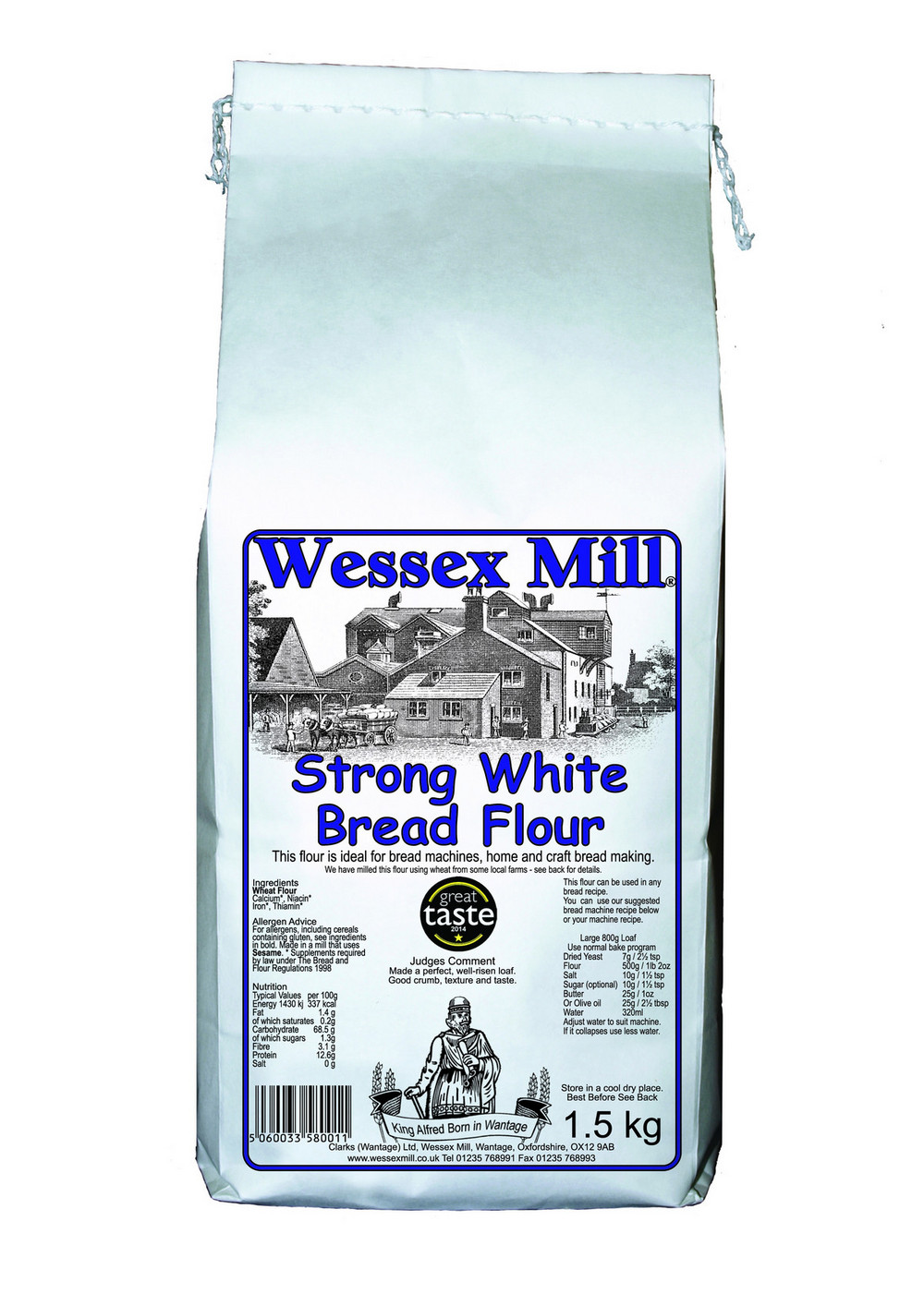 Wessex Mill Strong White Bread Flour 1.5kg Order Online Fisher of