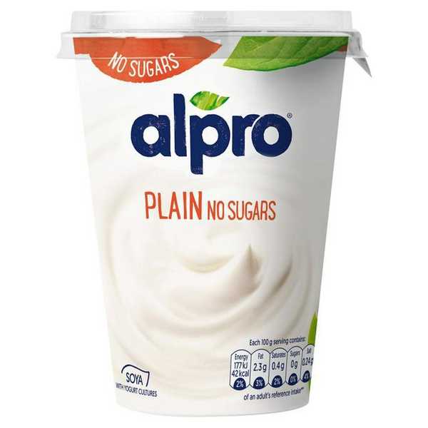 Alpro 'Plain' Soya Yoghurt 500g (vegan)